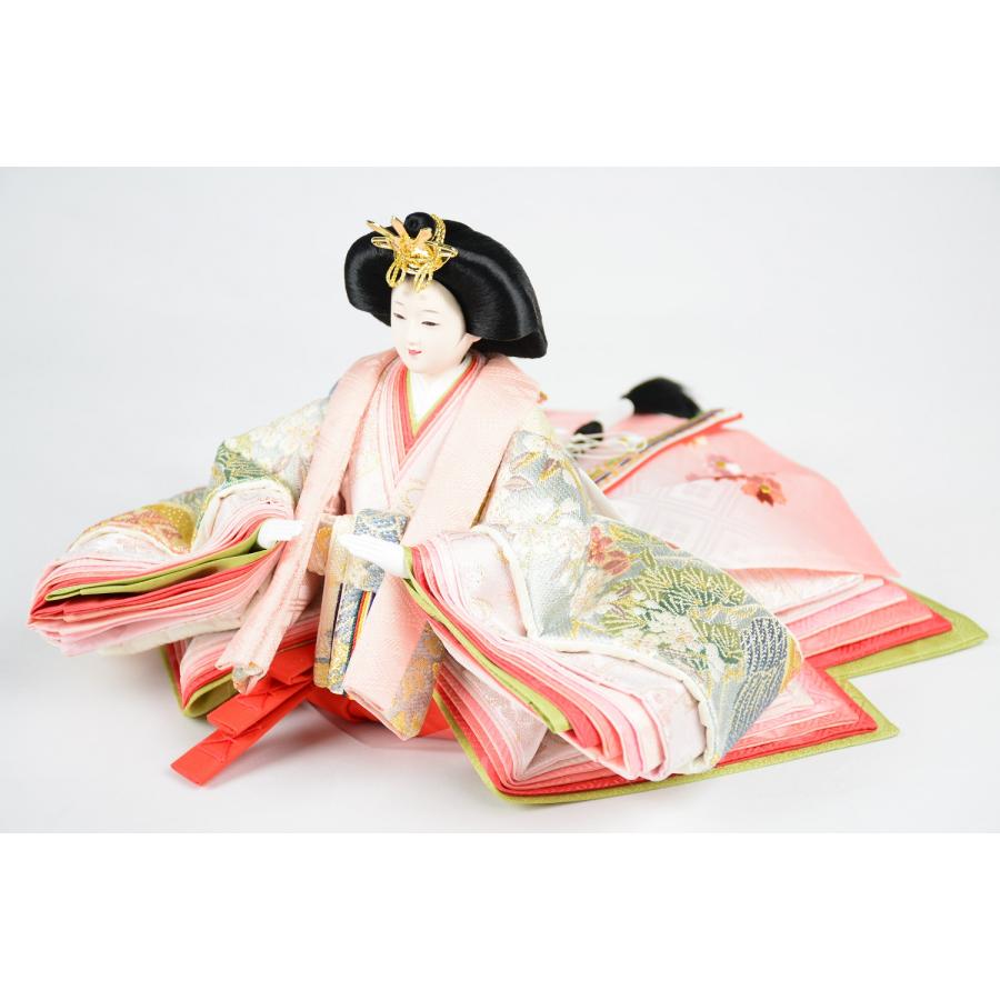 雛人形 平安道翠 親王 正絹帯 舞小三五親王 夢舞 平台 きらりモカ 幅