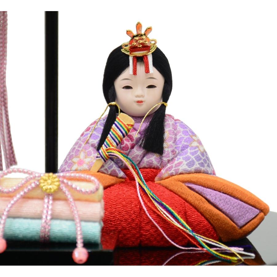 雛人形 悠香 コンパクト親王飾り 彩花 木目込人形 平飾り ひな人形