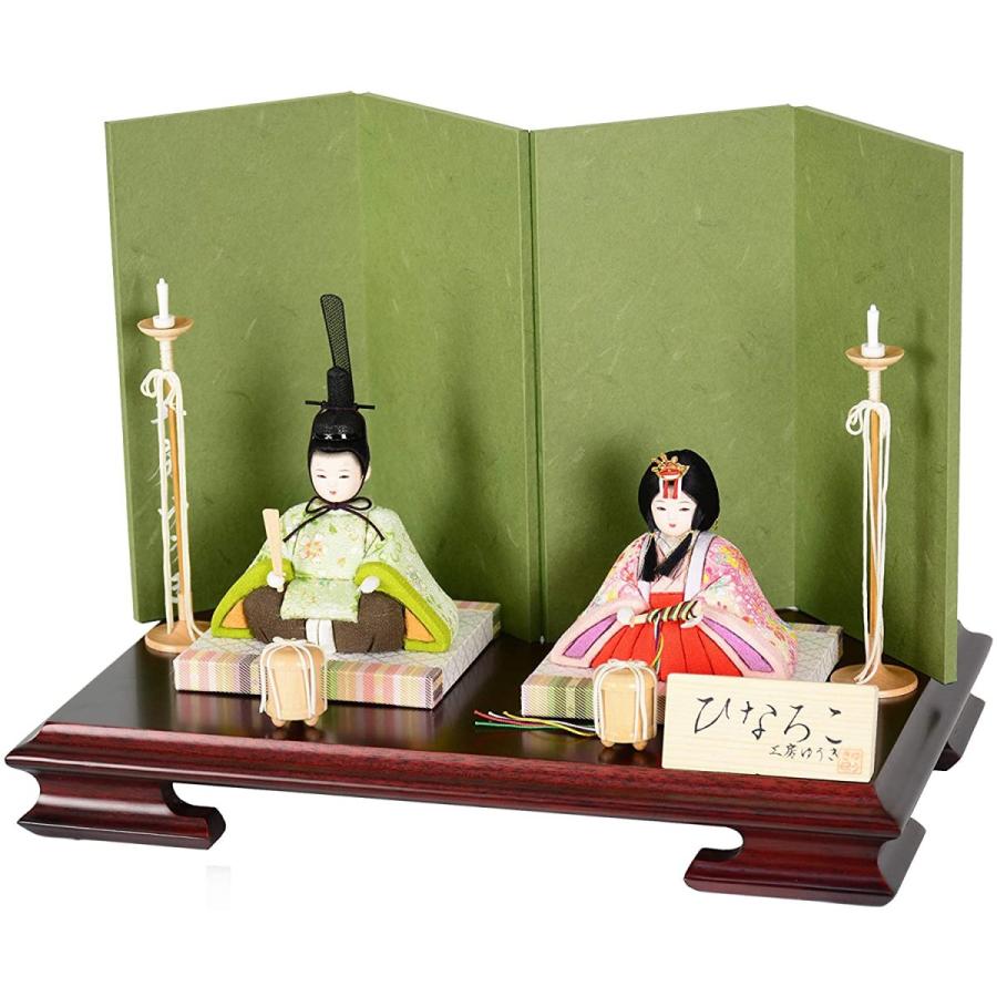 工房ゆうき作 木目込み雛人形 ひなろこ 宝寿雛親王セットNo.4