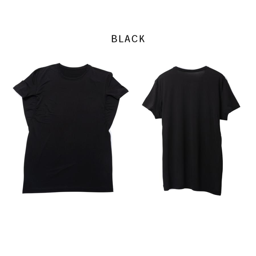 インナー Tシャツ 半袖 メンズ 四重構造 大容量 脇汗パッド UVカット 吸汗速乾 ドライ ストレッチ クルーネック ワーク M L LL 白/黒 12093 [CT-10] |  | 08