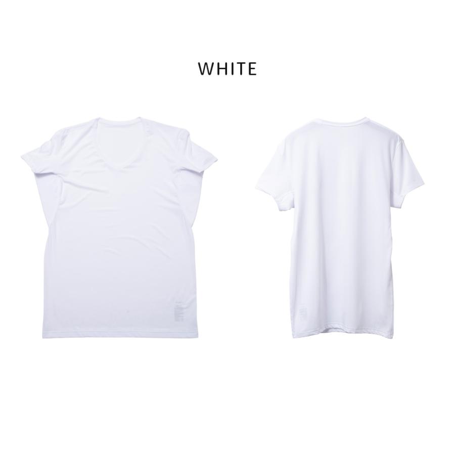 四重構造 大容量 脇汗パッド 付き UVカット 吸汗速乾 ドライ ストレッチ Vネック Tシャツ 半袖 メンズ インナー 仕事着 作業着 M L LL 白/黒 12094 [CT-14] |  | 07