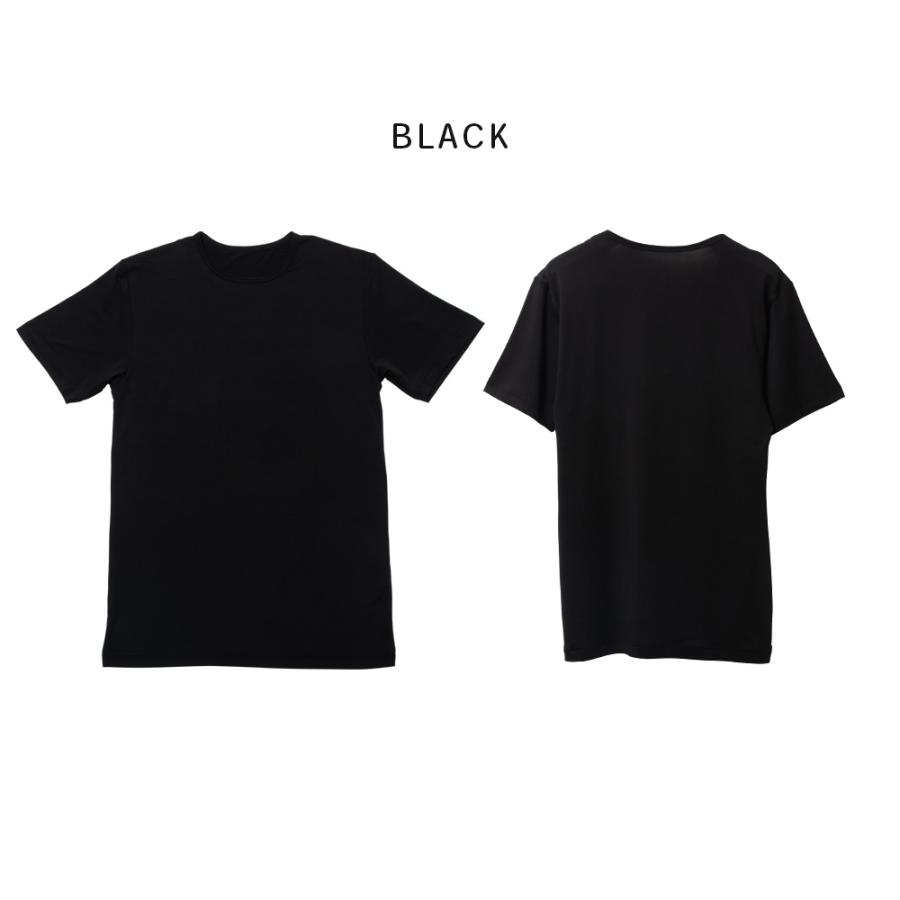 インナー Tシャツ 半袖 メンズ 胸二重構造 胸ポチ対策 UVカット 吸汗速乾 ドライ ストレッチ クルーネック ワーク M L LL 白/黒/紺 12119 [BB-02] |  | 09