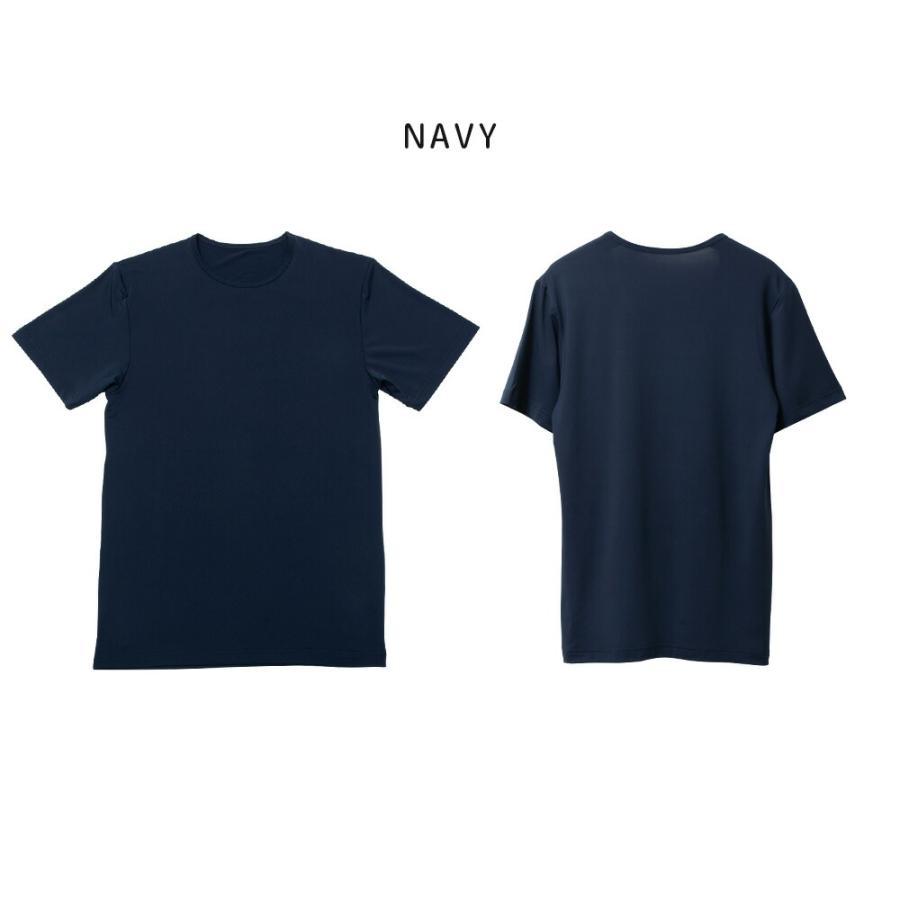 インナー Tシャツ 半袖 メンズ 胸二重構造 胸ポチ対策 UVカット 吸汗速乾 ドライ ストレッチ クルーネック ワーク M L LL 白/黒/紺 12119 [BB-02] |  | 10