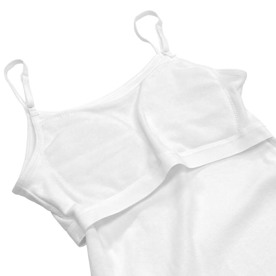 綿100％ キャミソール ソフトカップ付き 女の子 インナー ネームタグレス キッズ 下着 体育 キャミコットン100％ 140 150 160 165 白/黒 32672 [BB-21] |  | 06