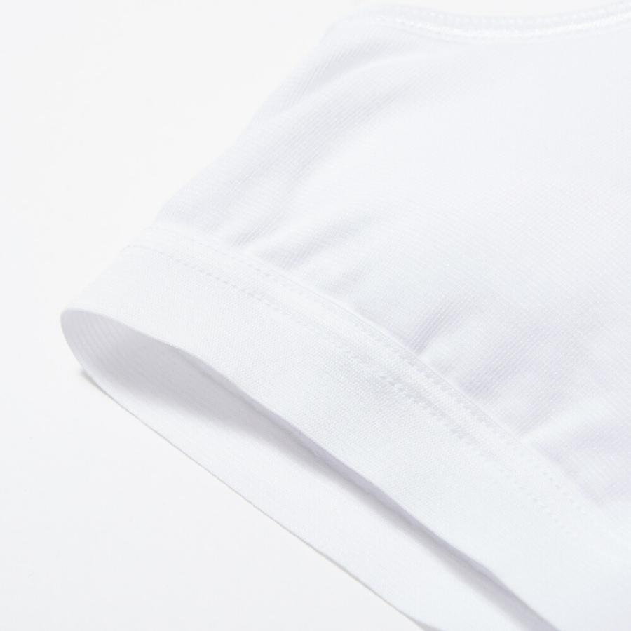 ソフトカップ付き ハーフトップ UVカット 制菌防臭 ドライ ストレッチ キッズ ジュニア 子供 下着 肌着 綿混 女の子 140 150 160 165 白/黒 33207 [SG-R] |  | 03