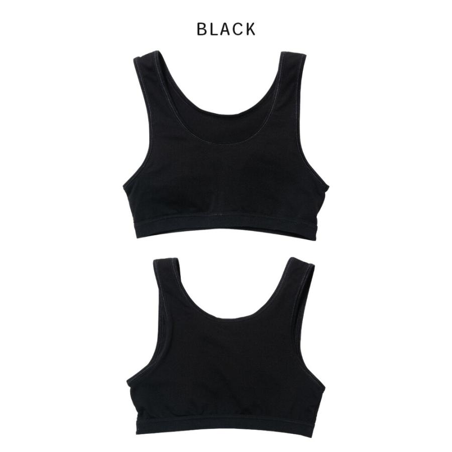 ソフトカップ付き ハーフトップ UVカット 制菌防臭 ドライ ストレッチ キッズ ジュニア 子供 下着 肌着 綿混 女の子 140 150 160 165 白/黒 33207 [SG-R] |  | 07