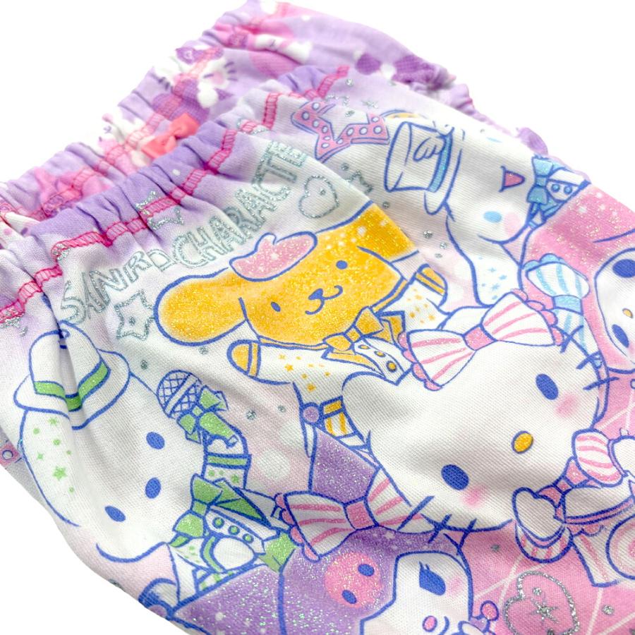 サンリオ キャラクター ショーツ 2枚組 綿100% 女の子 ラメプリント キッズ ネームタグ付き 下着 ハローキティ マイメロ クロミ 100 110 120 130 36098 [BB-02] |  | 02