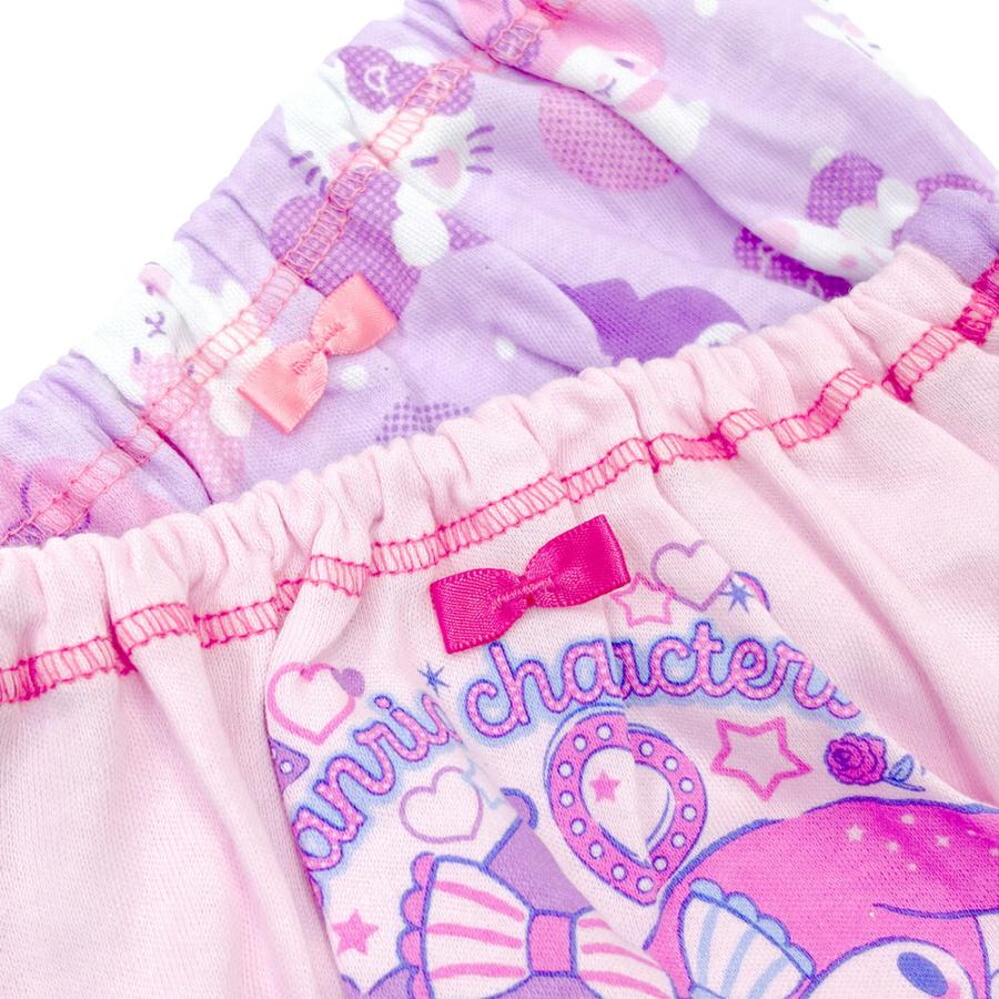 サンリオ キャラクター ショーツ 2枚組 綿100% 女の子 ラメプリント キッズ ネームタグ付き 下着 ハローキティ マイメロ クロミ 100 110 120 130 36098 [BB-02] |  | 03