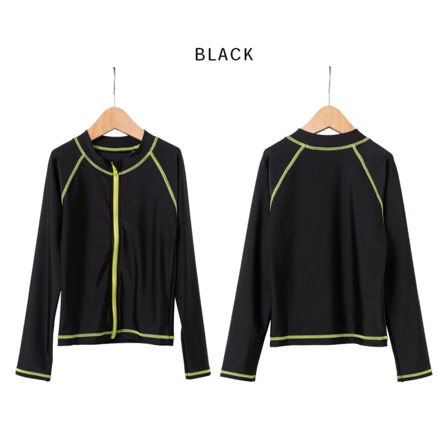 UVカット UPF50+ スクール水着 ラッシュガード 男の子 長袖 ジップ付き キッズ ジュニア 小学生 中学生 水泳 120 130 140 150 160 170 紺/黒 855502 [CT-08] |  | 08