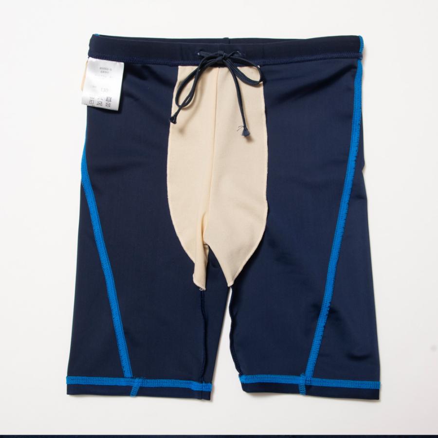 UVカット UPF50+ スクール水着 男の子 男子 スイムパンツ ロング キッズ ジュニア 水着 小学生 中学生 水泳 120 130 140 150 160 170  紺/黒 855503 [CT-09] |  | 04