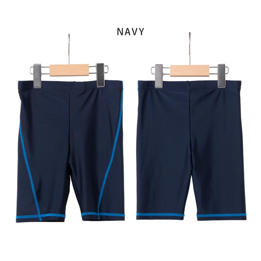 UVカット UPF50+ スクール水着 男の子 男子 スイムパンツ ロング キッズ ジュニア 水着 小学生 中学生 水泳 120 130 140 150 160 170  紺/黒 855503 [CT-09] |  | 09