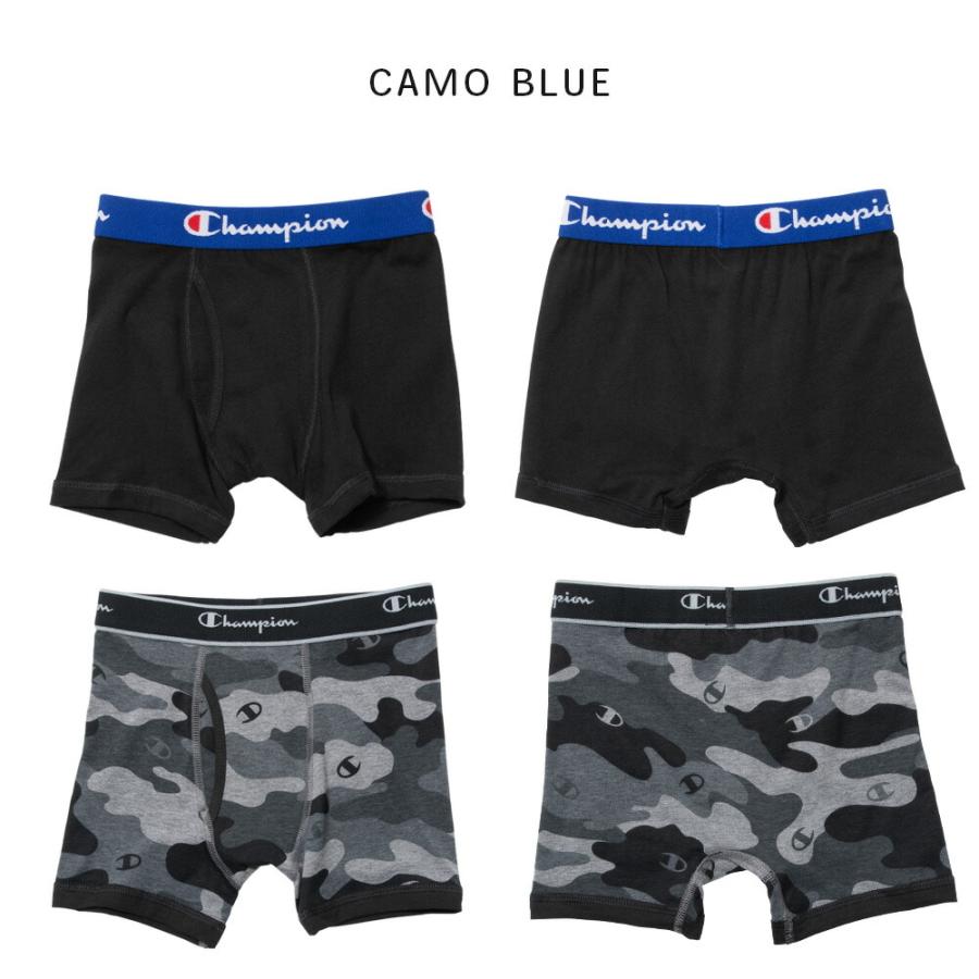 Champion 抗菌防臭 コットン ストレッチ ボクサーパンツ 2P 2枚組 前開き 下着 キッズ ジュニア 男の子 130 140 150 160 グレー/紺/黒 cb6et701 [BB-22] | Champion | 10