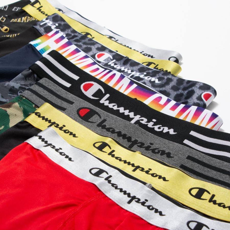 Champion チャンピオン 抗菌防臭 吸汗速乾 ドライ ボクサーパンツ 前開き 下着 ストレッチ メンズ 男 M L LL 迷彩/ヒョウ柄/赤/グレー/紺/黒 eb201 [CT-03] | Champion | 09