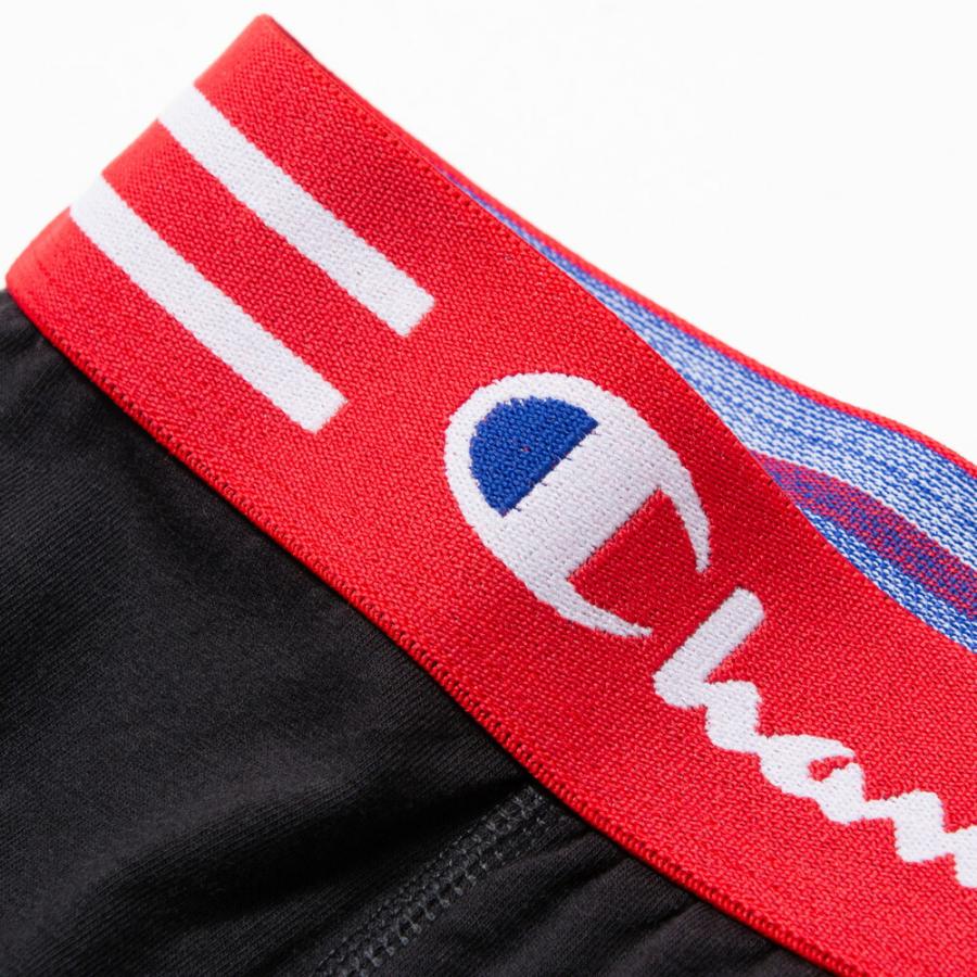 ボクサーパンツ メンズ Champion チャンピオン 吸汗速乾 ドライ 綿混 前開き ストレッチ M L LL 黒 ey203 [BB-06] | Champion | 03