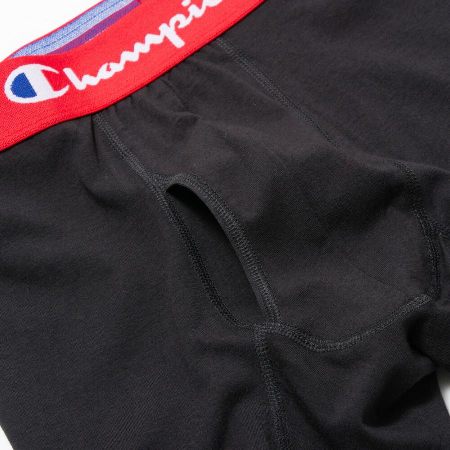 ボクサーパンツ メンズ Champion チャンピオン 吸汗速乾 ドライ 綿混 前開き ストレッチ M L LL 黒 ey203 [BB-06] | Champion | 04