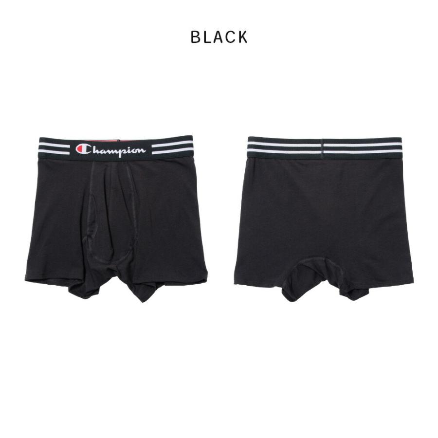 ボクサーパンツ メンズ Champion チャンピオン 吸汗速乾 ドライ 綿混 前開き ストレッチ M L LL 黒 ey203 [BB-06] | Champion | 07