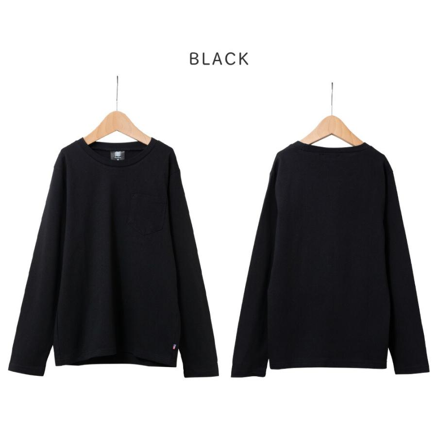 ロンt キッズ 綿100％ ドライ感のあるUSコットン ポケット付き Tシャツ