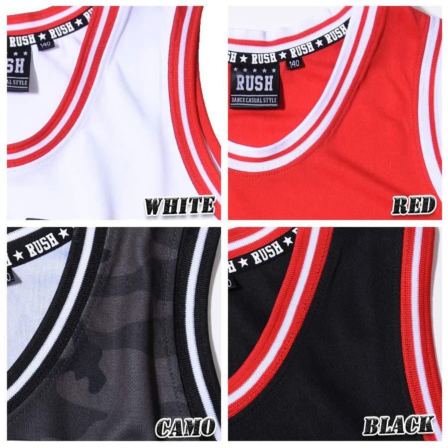 吸汗速乾 バスケットタンクトップ バスケタンク ダンス 衣装 ガールズ