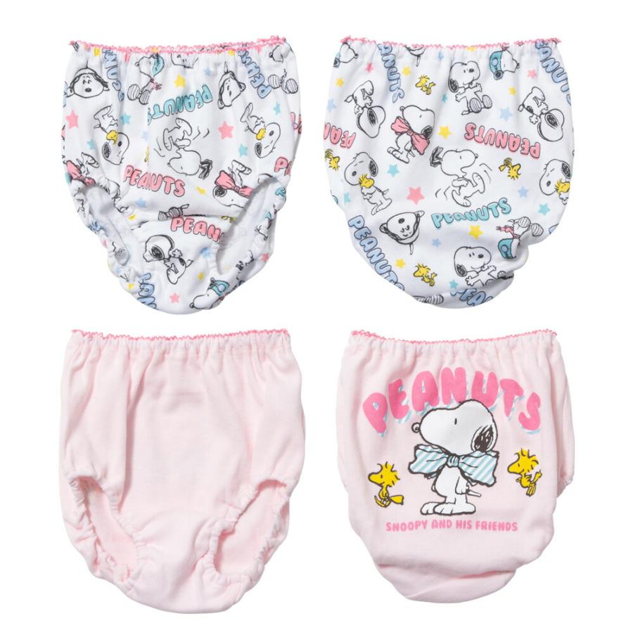 綿100％ SNOOPY スヌーピー ショーツ 2枚組 2P 2枚入り 2枚セット キッズ 下着 女の子 女児 110 120 130 白/ピンク 110-130cm sn6011 [BB-25] |  | 04