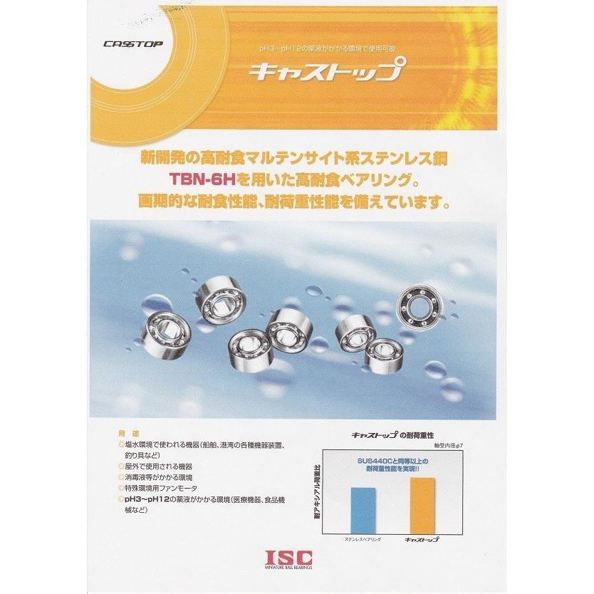 高耐食ベアリング SMR148A2-H-X1ZZ キャストップ 内径8mm外径14mm幅4mm