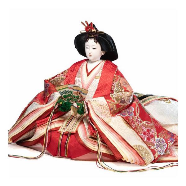 【高級・京六番】特選 衣裳着 雛人形 親王飾り（男雛・女雛）元箱あり 美品 雛人形 吉徳大光 おしゃれ 京六番親王七寸十七人飾り 能楽鶴亀雛