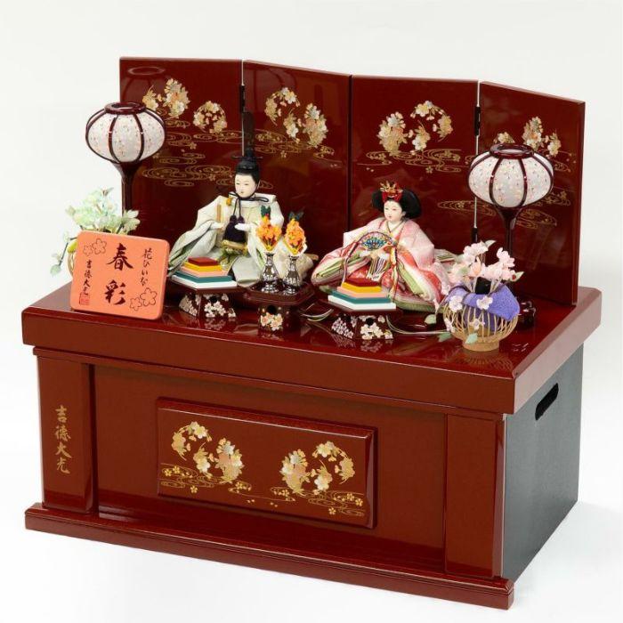 吉徳大光 雛人形 おしゃれ コンパクト 花ひいな 春彩 624S50362 305426