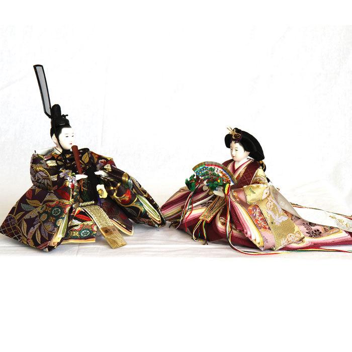 吉徳大光 雛人形 ひな人形 おしゃれ コンパクト 親王飾り 平飾り 605