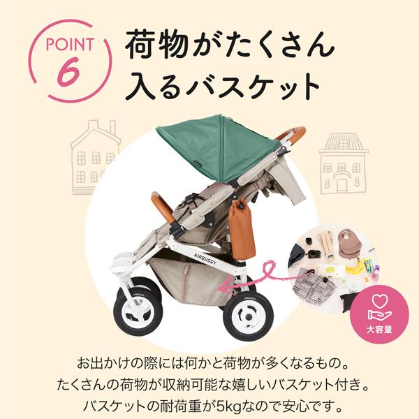 ベビーカー バギー 新生児 A型 エアバギー ココダブル EX フロムバース オーバルフレーム AIRBUGGY 送料無料 ATの画像