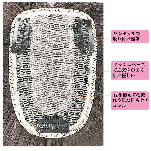 人毛 トップピース ストレート ヘアピース トップカバー 手植え 20cm 30cm 分け目 メッシュベース 部分ウィッグ 増毛部分かつら かつら つけ毛 WIG MGH 017 |  | 10