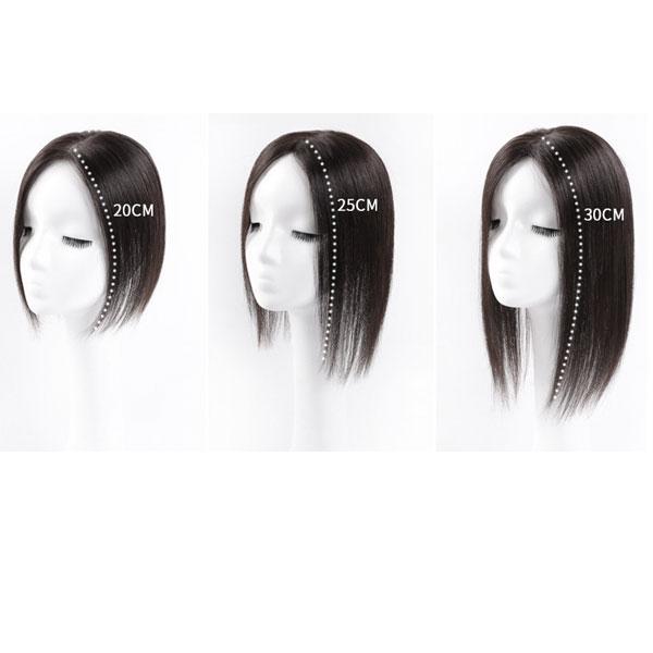 人毛 トップピース 20cm スキンベース(5*8cm)ストレート ワン 人毛 トップピース 20cm スキンベース(5*8cm)ストレート ワン