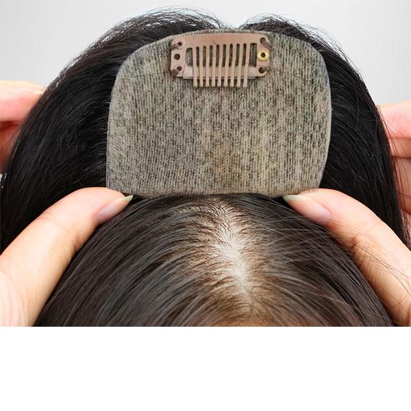 人毛 トップピース 25cm スキンベース(5*8cm)ストレート ワンレングス ヘアピース トップカバー 手植え 部分ウィッグ 増毛部分かつら かつら つけ毛 WIG MGH 019 |  | 07