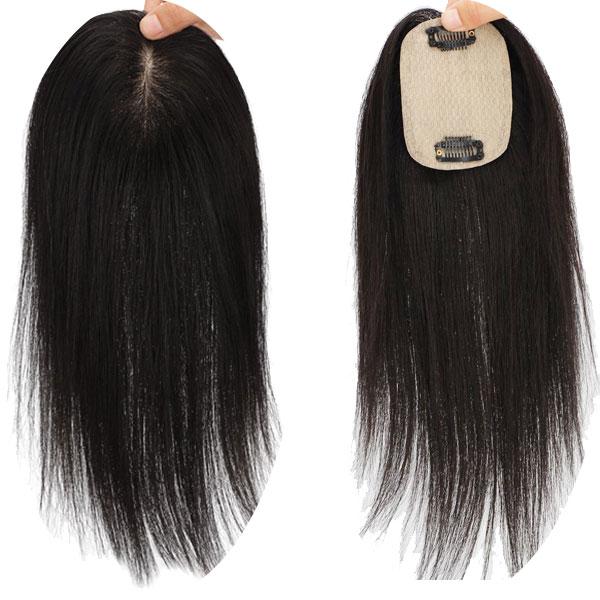 人毛 トップピース 30cm スキンベース(5*8cm)ストレート ワンレングス ヘアピース トップカバー 手植え 部分ウィッグ 増毛部分かつら かつら つけ毛 WIG MGH 019 |  | 04