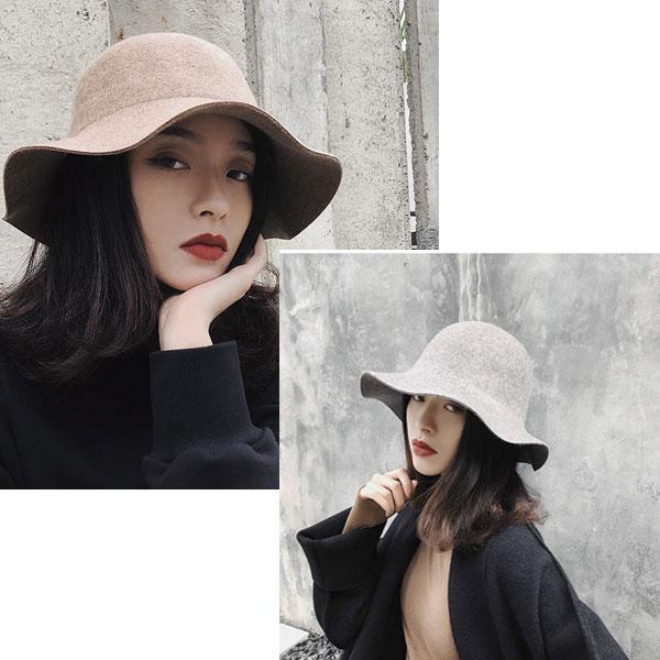 クロッシェハット ウール 帽子 フェルトハット ガルボハット ボーラーハット 無地 フェルト 女優帽 メンズ レディース HAT 3161 |  | 17