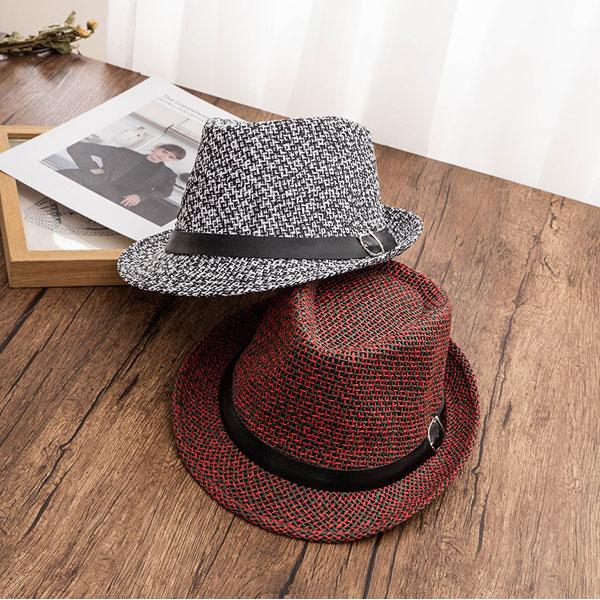 中折れハット ストロー 麦わら帽子 パナマ帽 ツートーン ベルト付きハット UVカット 日除け 帽子 男女兼用 春 夏 HAT 6518 |  | 09