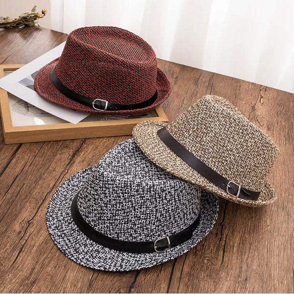 中折れハット ストロー 麦わら帽子 パナマ帽 ツートーン ベルト付きハット UVカット 日除け 帽子 男女兼用 春 夏 HAT 6518 |  | 10