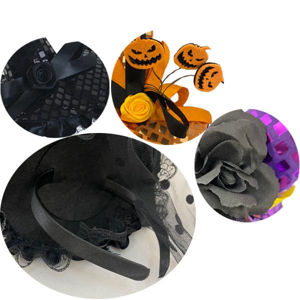 ハロウィン なりきり 魔女 ヘッドアクセサリー カチューシャ ヘッドドレス レース チュール 魔女帽 仮装 変装 コスプレ パーティー ACC 303 |  | 06