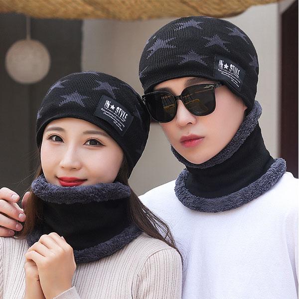 ニット帽 2点セット(帽子+ネックウォーマー) レディース 星柄 帽子 ボア付き ニットキャップ ワッチ ビーニー メンズ レディース 秋 冬 KNIT CAP 4006 |  | 11