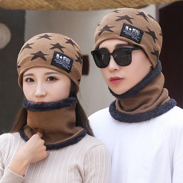 ニット帽 2点セット(帽子+ネックウォーマー) レディース 星柄 帽子 ボア付き ニットキャップ ワッチ ビーニー メンズ レディース 秋 冬 KNIT CAP 4006 |  | 12