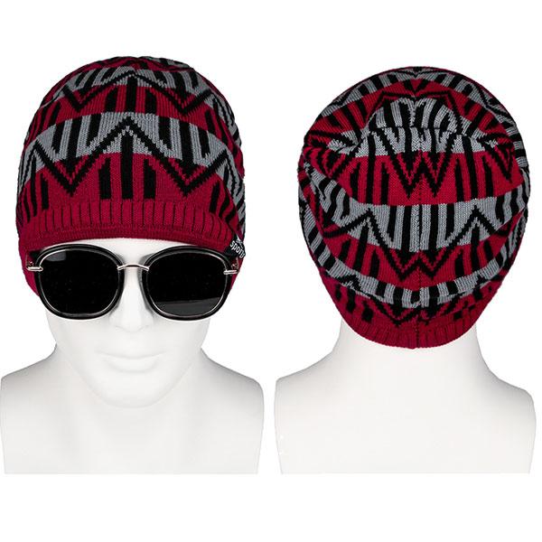 ニット帽 メンズ ボア付き 模様入り ニットキャップ 帽子 ニットキャップ ワッチキャップ ビーニー 秋 冬 KNIT CAP 4011 |  | 05