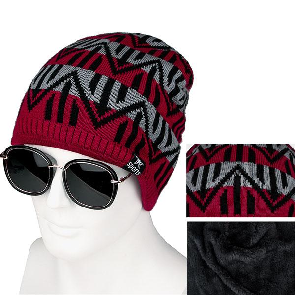 ニット帽 メンズ ボア付き 模様入り ニットキャップ 帽子 ニットキャップ ワッチキャップ ビーニー 秋 冬 KNIT CAP 4011 |  | 06