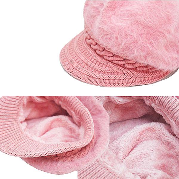 ニット帽 レディース ファー ニットキャスケット 帽子 つば付き 厚手 ボア ニットキャップ 毛足長め ラビットファー ふわふわ もこもこ 秋 冬 KNIT CAP 4003 |  | 11