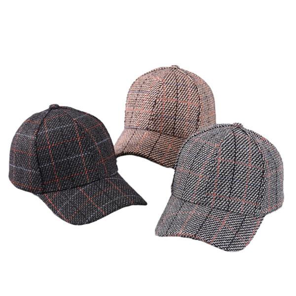 キャップ 野球帽 秋冬 チェック柄 ステッチ フェルト トラッド オシャレキャップ メンズ レディース CAP 5025 |  | 10