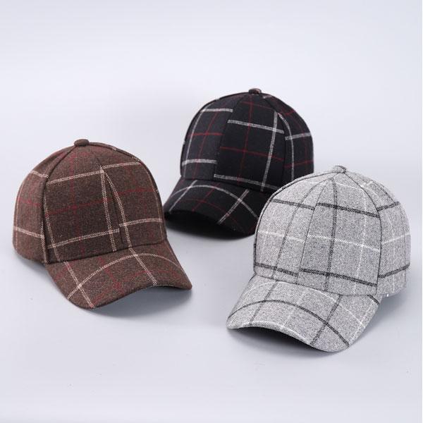 キャップ 野球帽 秋冬 チェック柄 ステッチ フェルト トラッド オシャレキャップ メンズ レディース CAP 5025 |  | 14