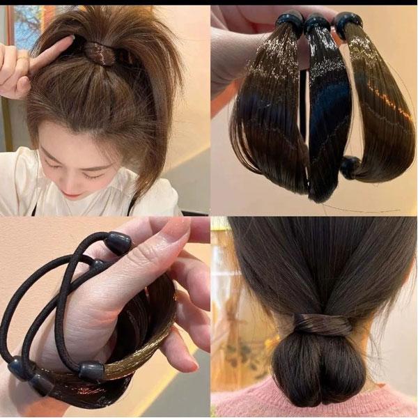 ヘアゴム ヘアアクセサリー ヘアタイ ウィッグヘアゴム 髪ゴム リングゴム レディース ボリューム まとめ髪 つけ毛 おしゃれ 大人 ACC 006 |  | 10