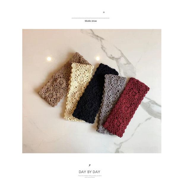 ヘアバンド ターバン 花柄モチーフ レディース かぎ針 クロシェ コットン 春夏 透かし編み 花 モチーフ CAP 467 |  | 07