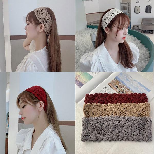 ヘアバンド ターバン 花柄モチーフ レディース かぎ針 クロシェ コットン 春夏 透かし編み 花 モチーフ CAP 467 |  | 10