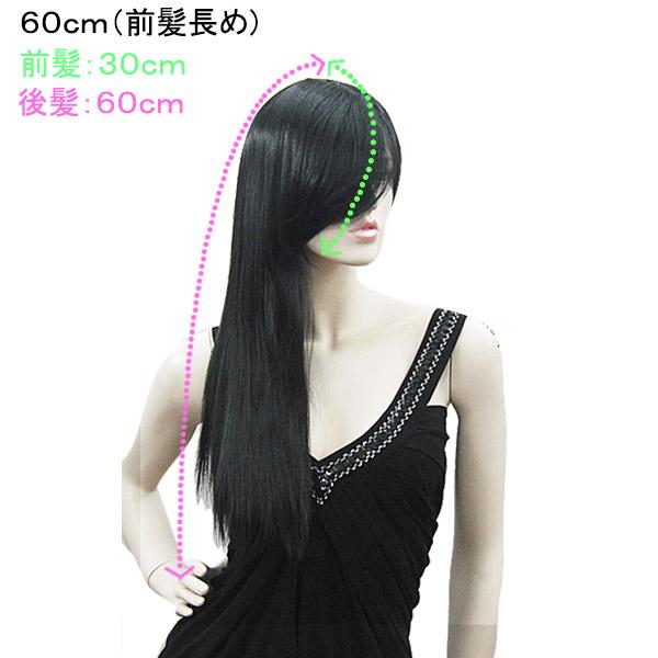 フルウィッグ ロング ストレート 長め前髪 60cm ウィッグ フル 全頭