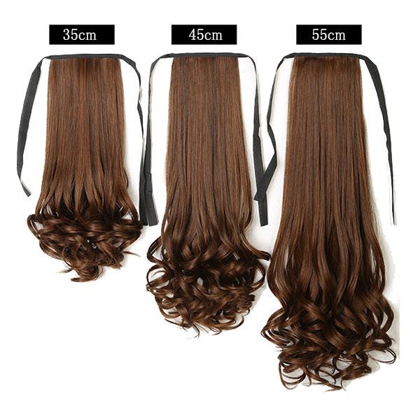 ポイントウィッグ ポニーテール リボン式 エクステ カール ロング ミディアム セミロング 黒髪 耐熱 付け毛 つけ毛 ウイッグ wig point 003cl |  | 06
