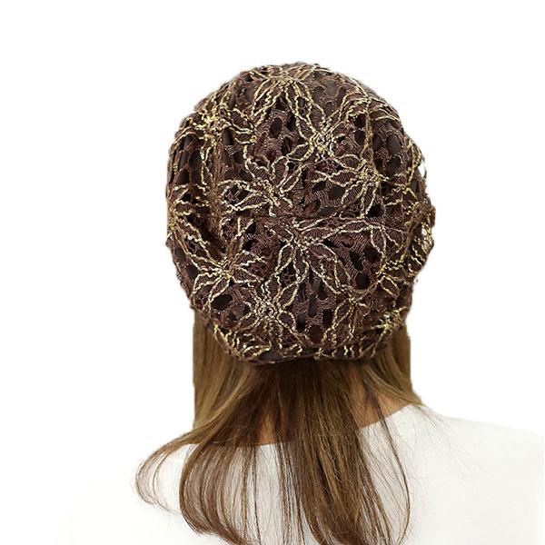 レースキャップ 花モチーフ 帽子 医療用 外出用 スパンコール 医療用帽子 婦人帽 ルームキャップ ヘアキャップ ケア帽子 CAP 1003 |  | 08