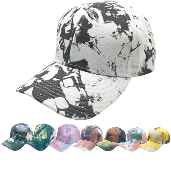 タイダイ風 ベースボールキャップ コットン 染め カラフル 野球帽 夏フェス 大きいサイズ メンズ レディース CAP 5100 | 